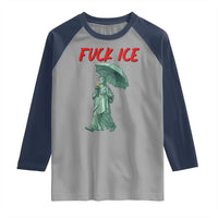 Statue of Liberty Crying Anti ICE Protest Meme Raglan Shirt