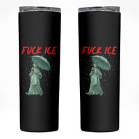 Statue of Liberty Crying Anti ICE Protest Meme Skinny Tumbler