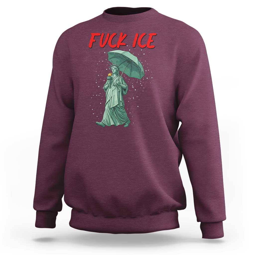 Statue of Liberty Crying Anti ICE Protest Meme Sweatshirt