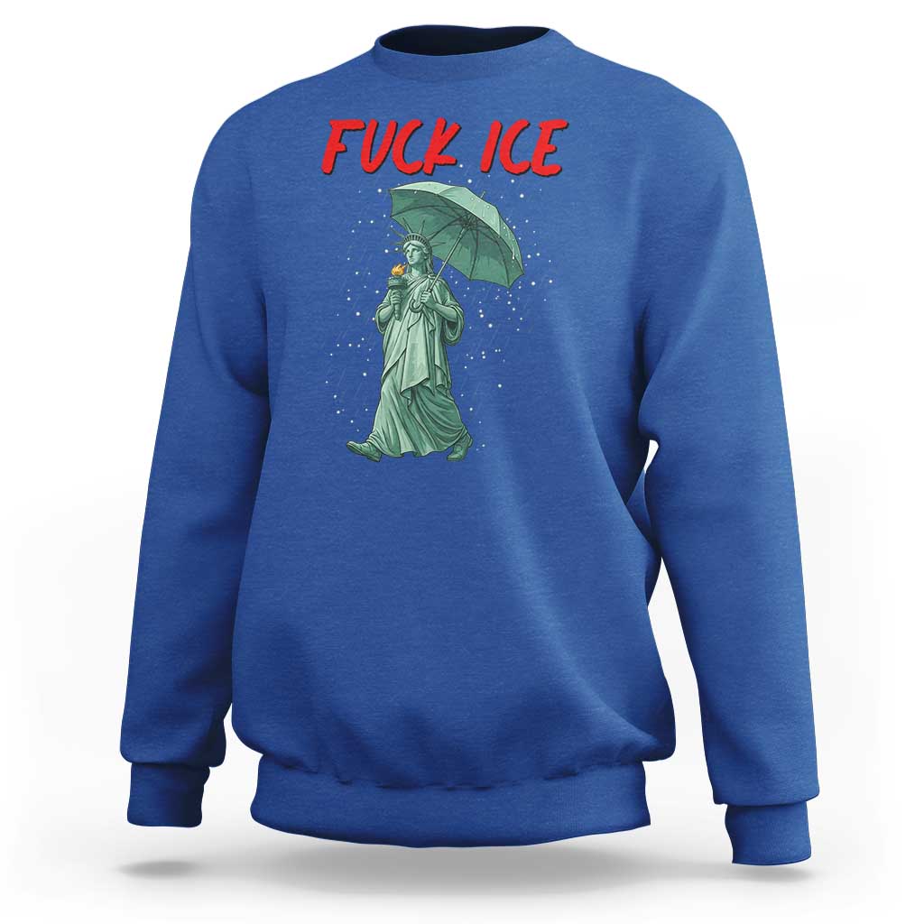 Statue of Liberty Crying Anti ICE Protest Meme Sweatshirt