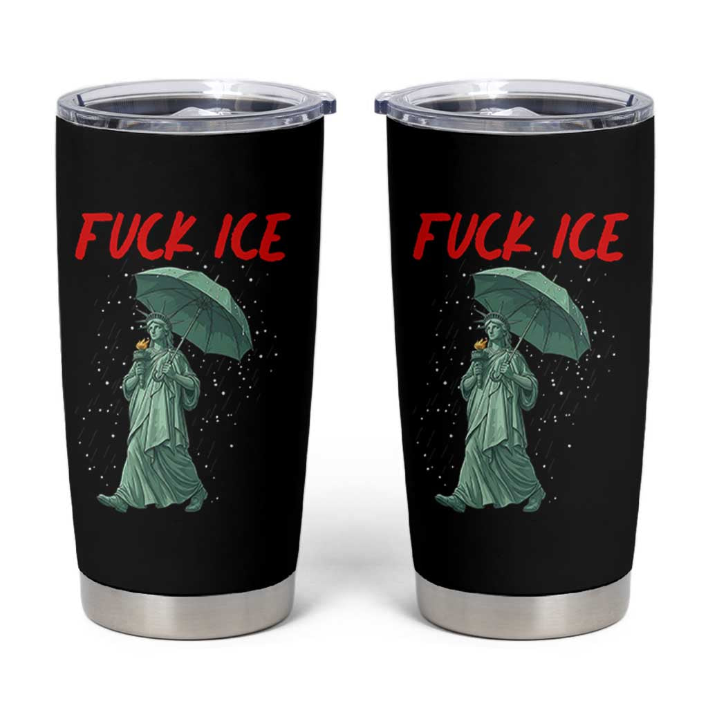 Statue of Liberty Crying Anti ICE Protest Meme Tumbler Cup