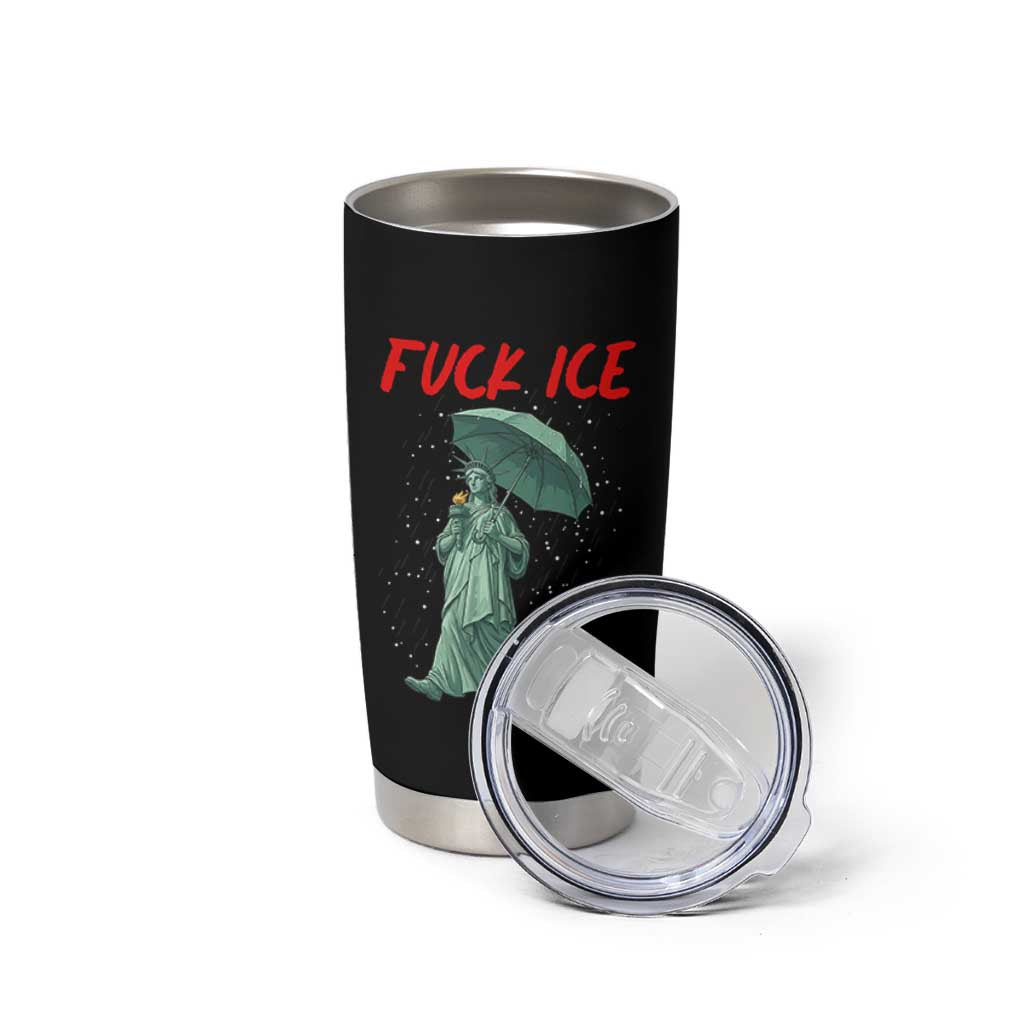 Statue of Liberty Crying Anti ICE Protest Meme Tumbler Cup