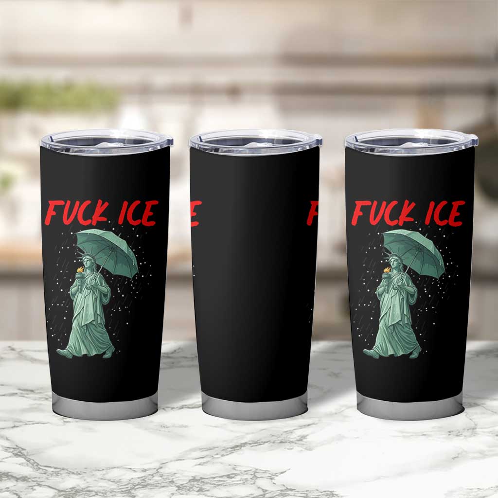 Statue of Liberty Crying Anti ICE Protest Meme Tumbler Cup