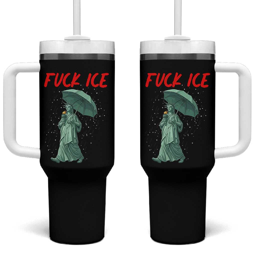 Statue of Liberty Crying Anti ICE Protest Meme Tumbler With Handle
