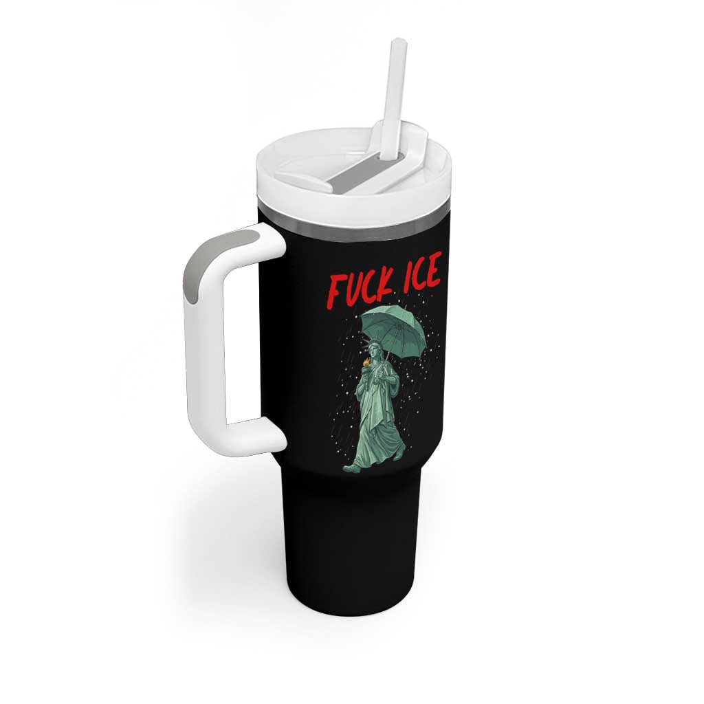 Statue of Liberty Crying Anti ICE Protest Meme Tumbler With Handle