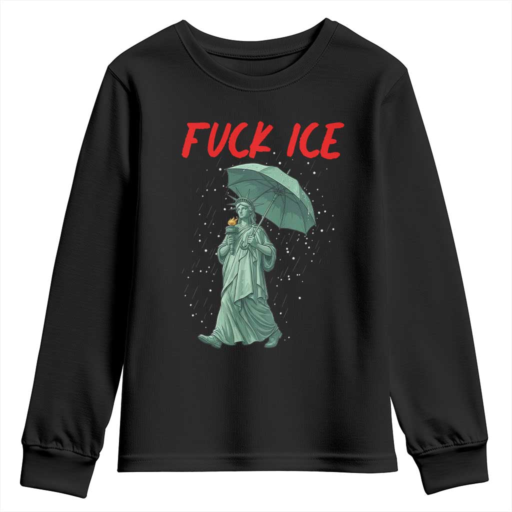 Statue of Liberty Crying Anti ICE Protest Meme Youth Sweatshirt