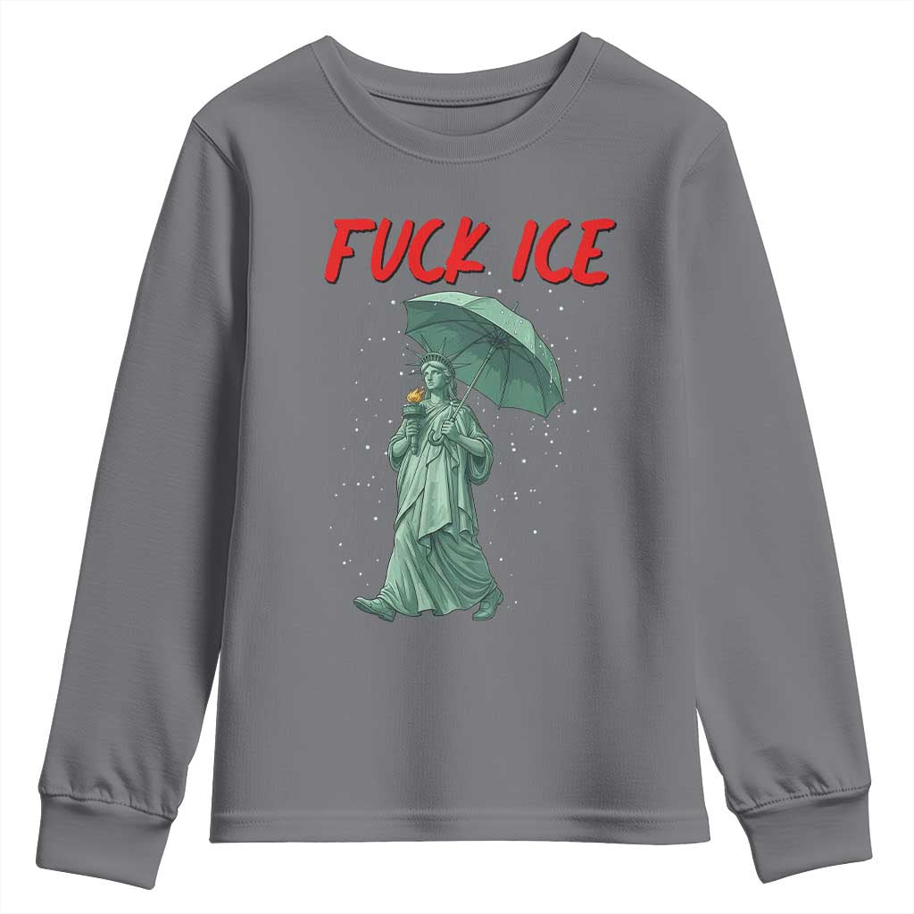 Statue of Liberty Crying Anti ICE Protest Meme Youth Sweatshirt