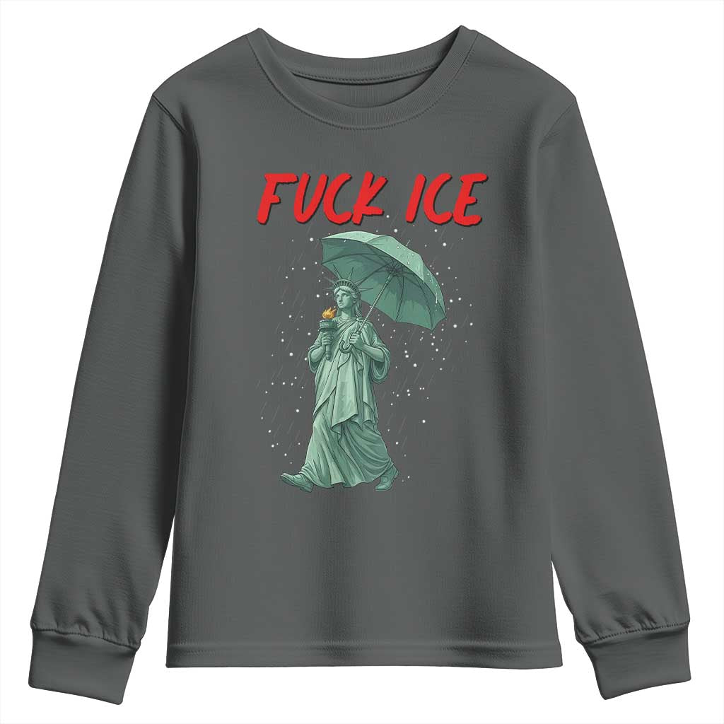 Statue of Liberty Crying Anti ICE Protest Meme Youth Sweatshirt