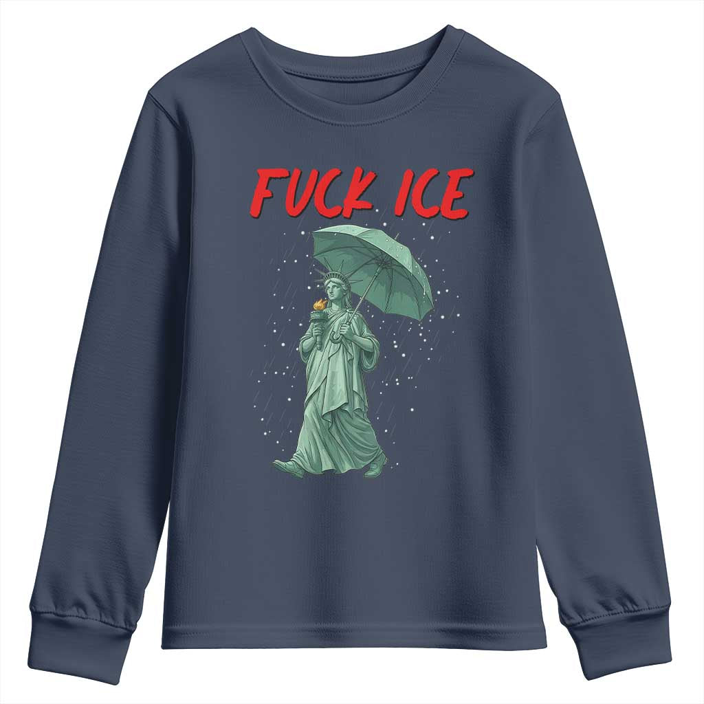 Statue of Liberty Crying Anti ICE Protest Meme Youth Sweatshirt