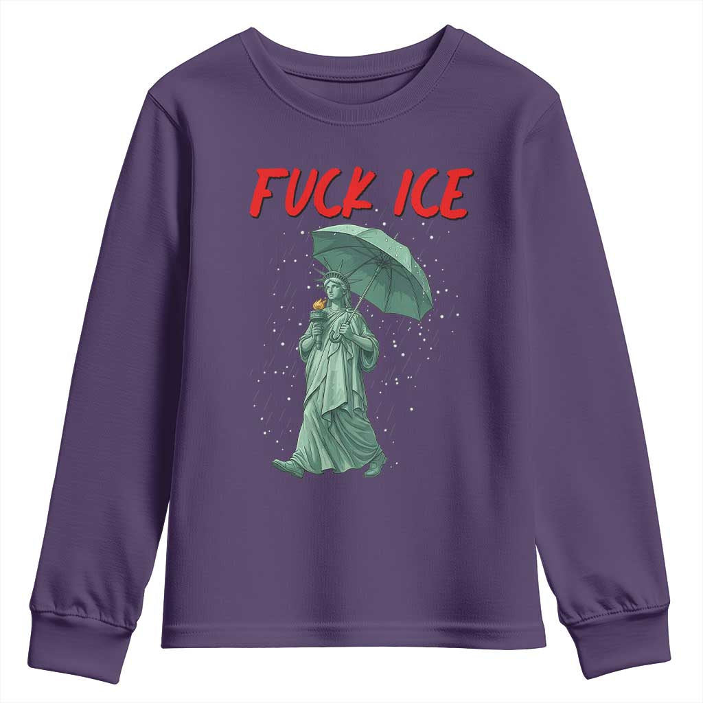 Statue of Liberty Crying Anti ICE Protest Meme Youth Sweatshirt