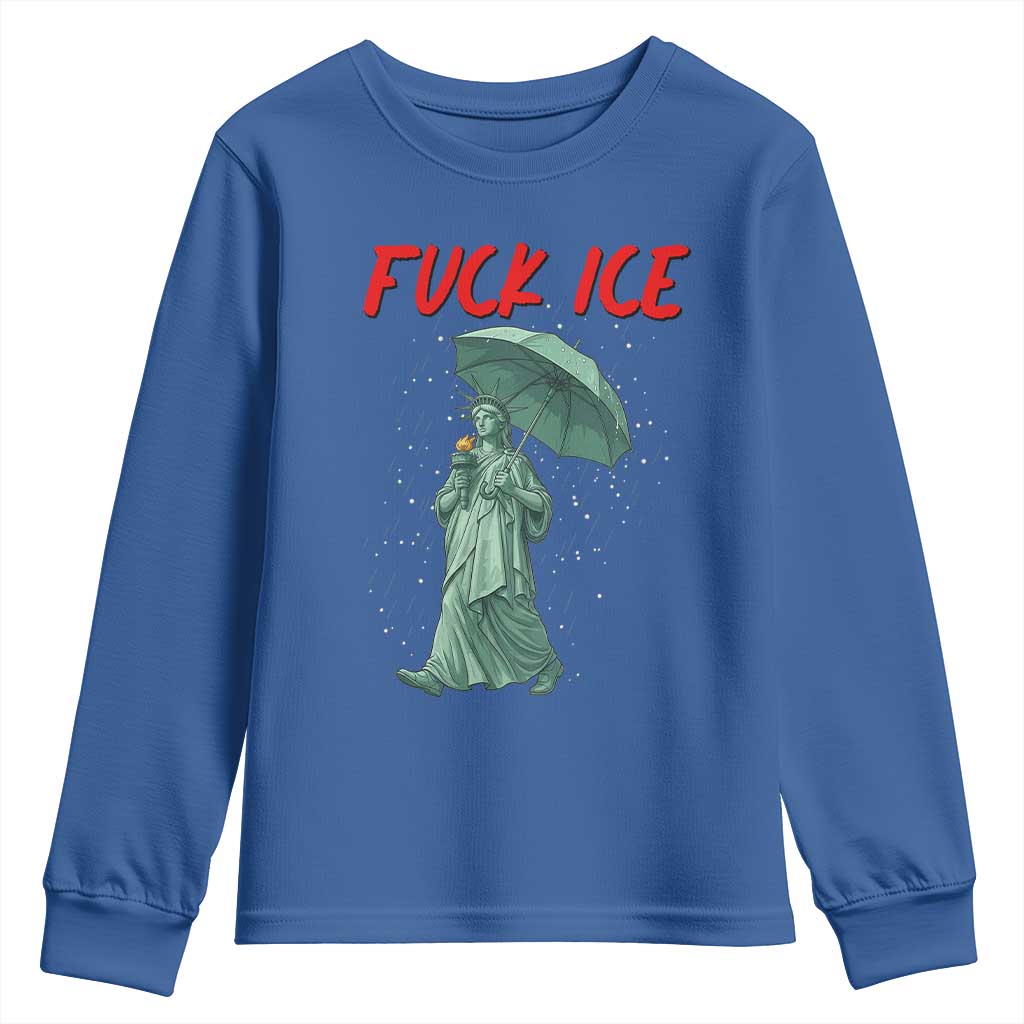 Statue of Liberty Crying Anti ICE Protest Meme Youth Sweatshirt