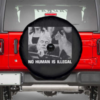 No Human Is Illegal Spare Tire Cover Funny Cat Anti ICE Meme