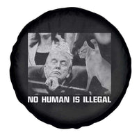 No Human Is Illegal Spare Tire Cover Funny Cat Anti ICE Meme