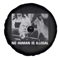 No Human Is Illegal Spare Tire Cover Funny Cat Anti ICE Meme