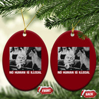 No Human Is Illegal Ceramic Ornament Funny Cat Anti ICE Meme