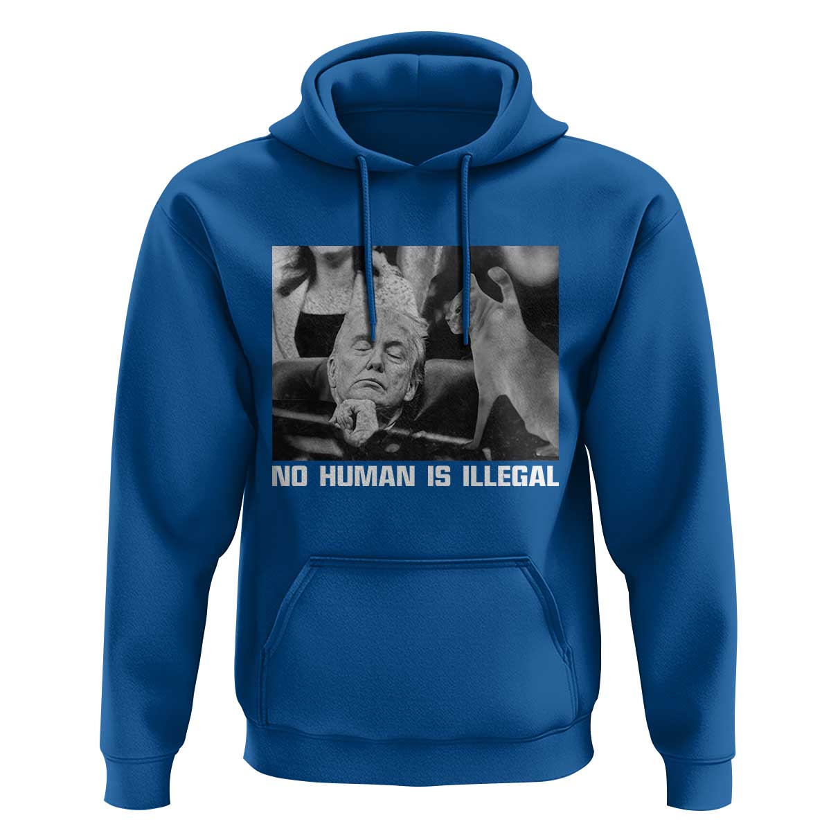 No Human Is Illegal Hoodie Funny Cat Anti ICE Meme