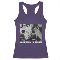 No Human Is Illegal Racerback Tank Top Funny Cat Anti ICE Meme