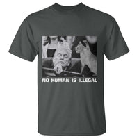 No Human Is Illegal T Shirt Funny Cat Anti ICE Meme