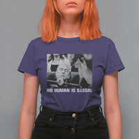 No Human Is Illegal T Shirt For Women Funny Cat Anti ICE Meme