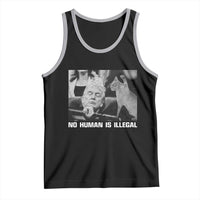 No Human Is Illegal Tank Top Funny Cat Anti ICE Meme