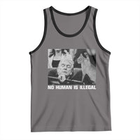 No Human Is Illegal Tank Top Funny Cat Anti ICE Meme