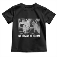 No Human Is Illegal Toddler T Shirt Funny Cat Anti ICE Meme