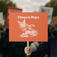 Funny Cat Anti ICE Meme Protest Sign