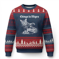 Funny Cat Anti ICE Meme Ugly Christmas Sweater