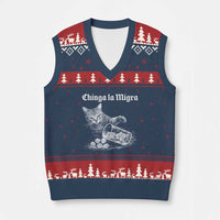 Funny Cat Anti ICE Meme V-Neck Knit Sweater Vest