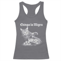 Funny Cat Anti ICE Meme Racerback Tank Top