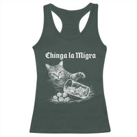 Funny Cat Anti ICE Meme Racerback Tank Top