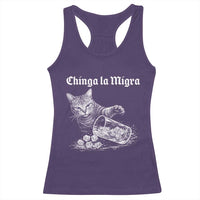 Funny Cat Anti ICE Meme Racerback Tank Top
