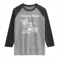 Funny Cat Anti ICE Meme Raglan Shirt