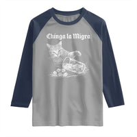 Funny Cat Anti ICE Meme Raglan Shirt