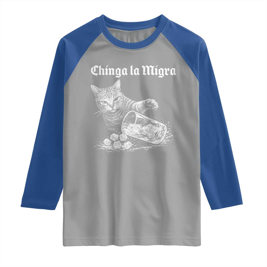 Funny Cat Anti ICE Meme Raglan Shirt