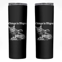 Funny Cat Anti ICE Meme Skinny Tumbler