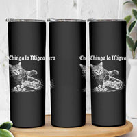 Funny Cat Anti ICE Meme Skinny Tumbler