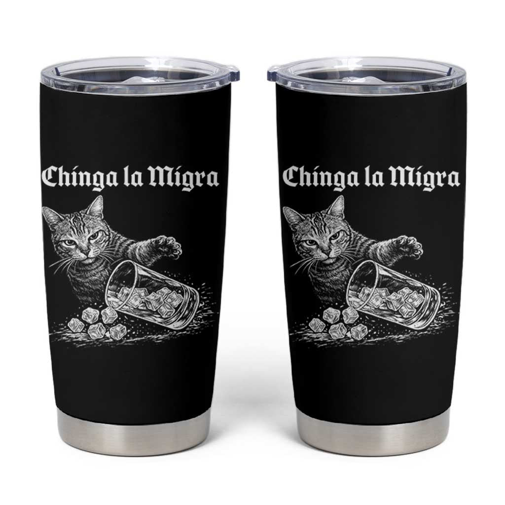 Funny Cat Anti ICE Meme Tumbler Cup