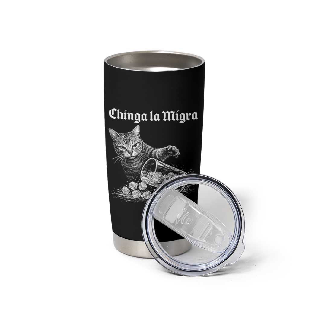 Funny Cat Anti ICE Meme Tumbler Cup