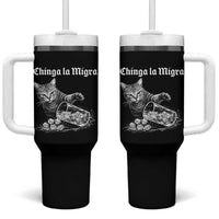 Funny Cat Anti ICE Meme Tumbler With Handle