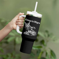 Funny Cat Anti ICE Meme Tumbler With Handle