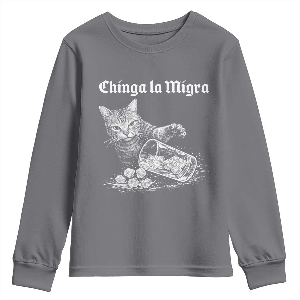 Funny Cat Anti ICE Meme Youth Sweatshirt
