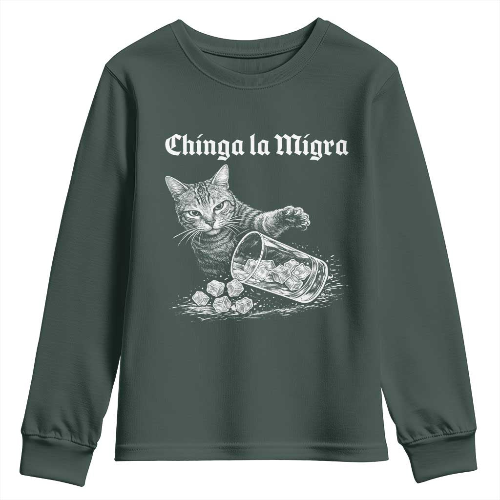 Funny Cat Anti ICE Meme Youth Sweatshirt
