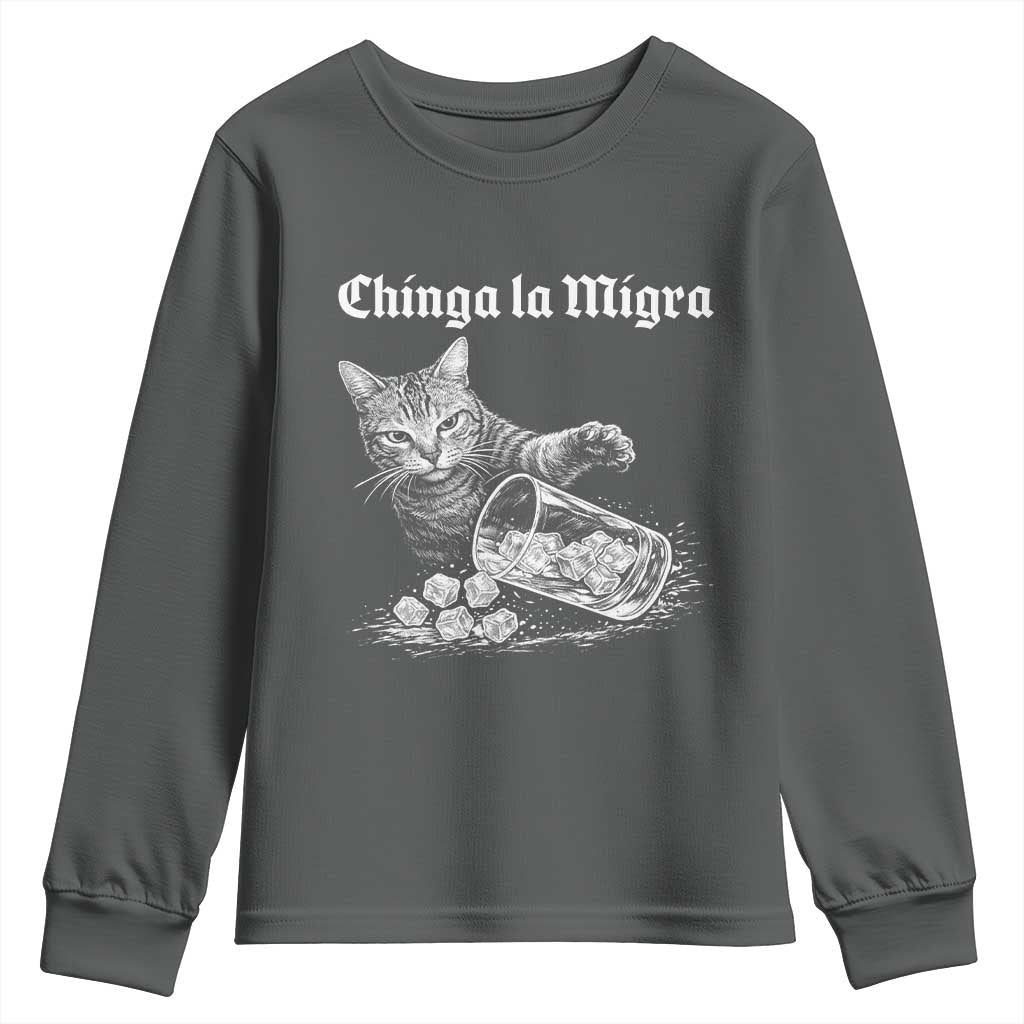 Funny Cat Anti ICE Meme Youth Sweatshirt