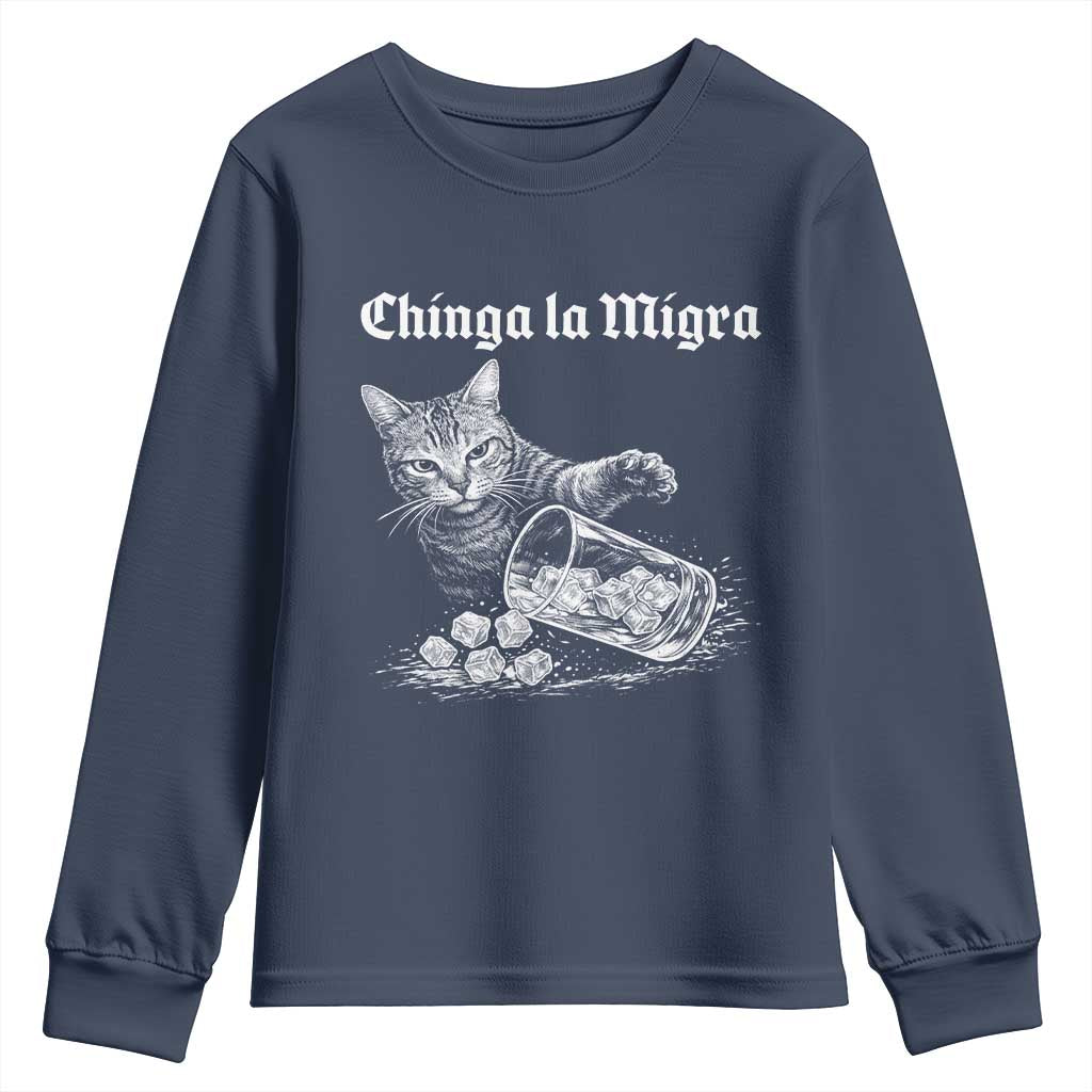 Funny Cat Anti ICE Meme Youth Sweatshirt