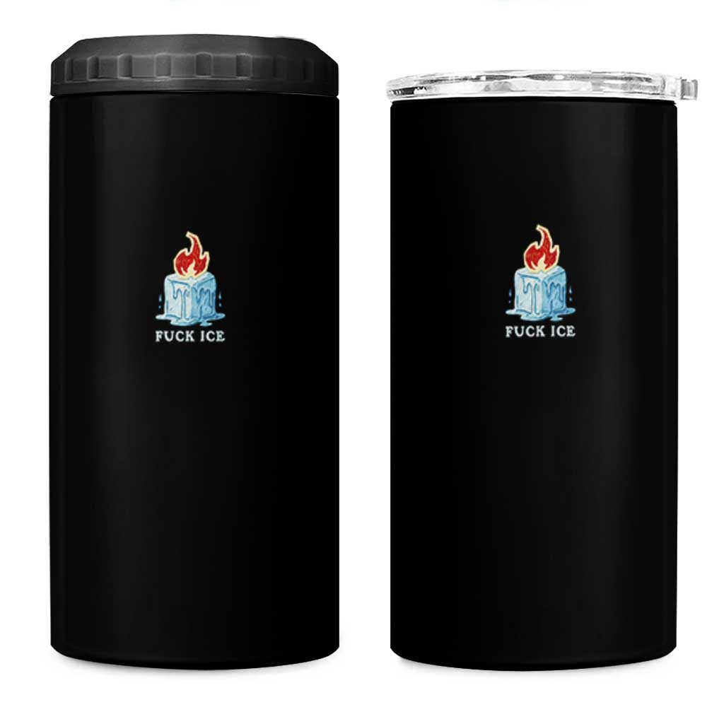 Fck Ice 4 in 1 Can Cooler Tumbler Anti ICE Immigration Deportation Human Rights Protest