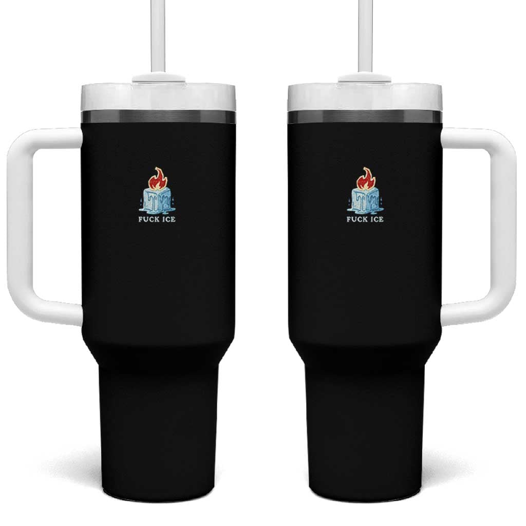 Fck Ice Tumbler With Handle Anti ICE Immigration Deportation Human Rights Protest