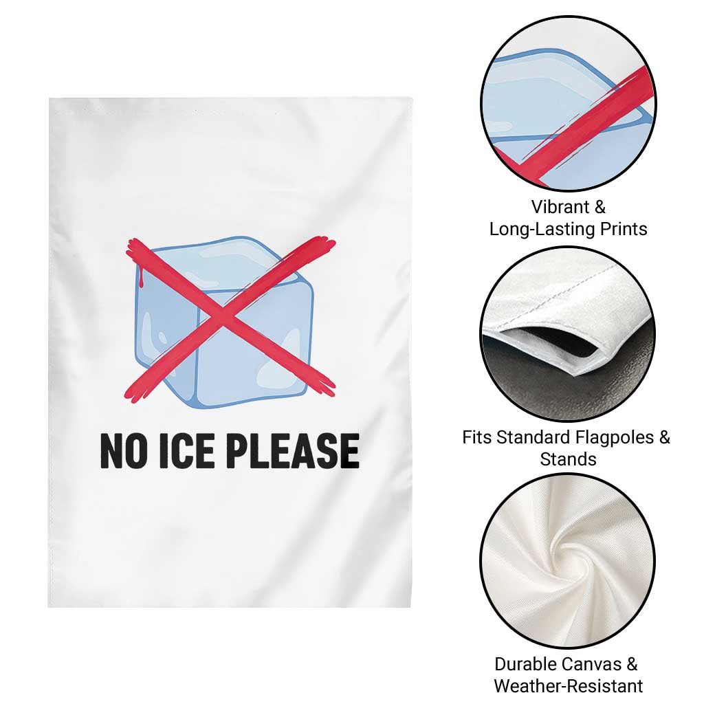 No Ice Please Garden Flag Subtle Anti ICE Deportation Human Rights