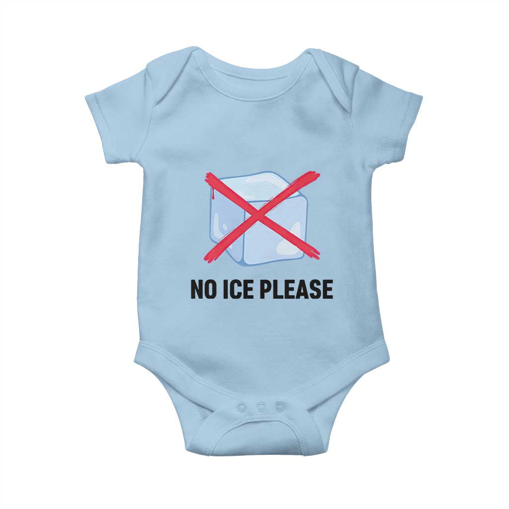 No Ice Please Baby Onesie Subtle Anti ICE Deportation Human Rights