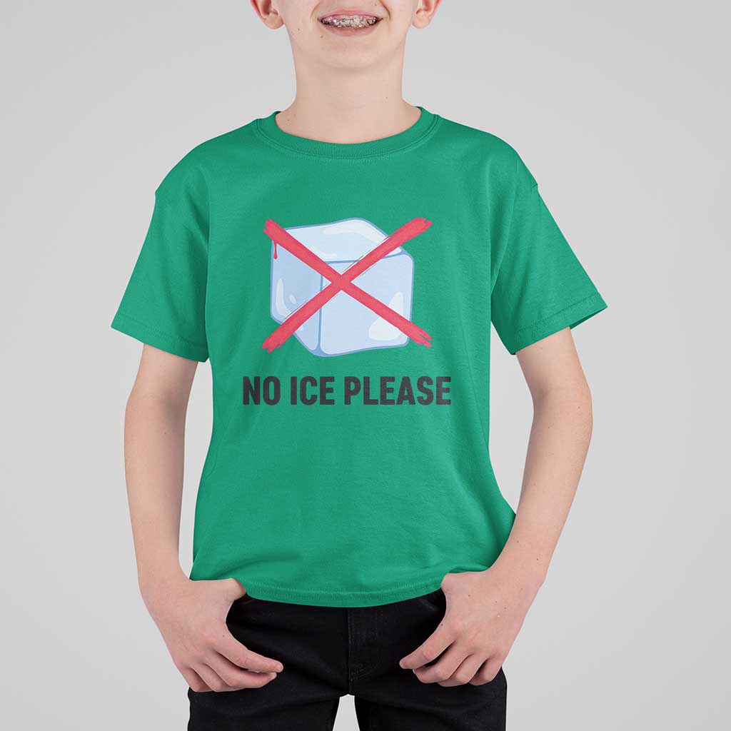 No Ice Please T Shirt For Kid Subtle Anti ICE Deportation Human Rights